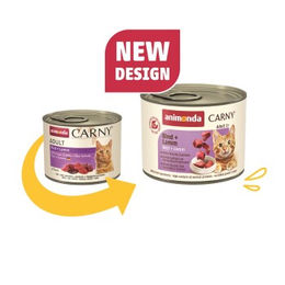 Animonda Carny Nassfutter Katze Adult Lamm und Rind ohne Zucker und Farbstoffe 6x200 g - 6 x 200 g – Bild 1 von 2