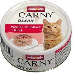 Produktbild von Animonda Carny Nassfutter Katze Adult Ocean Thunfisch und Rind mit Stückchen in Sauce 12x80 g - 12 x 80 g
