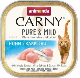 Produktbild von Animonda Carny Nassfutter Katze Adult Pure and Mild Huhn und Kabeljau 32x100 g - 32 x 100 g