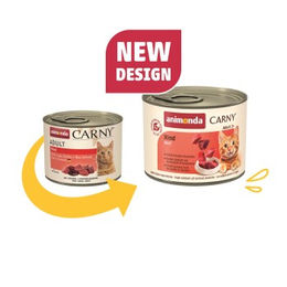 Animonda Carny Nassfutter Katze Adult Rind ohne Zucker und Aromastoffe 12x200 g - 12 x 200 g – Bild 1 von 2