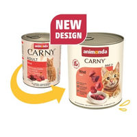 Produktbild von Animonda Carny Nassfutter Katze Adult Rind ohne Zucker und Farbstoffe 24x800 g - 24 x 800 g