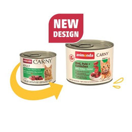 Animonda Carny Nassfutter Katze Adult Rind Pute und Kaninchen 12x200 g ohne Farb- und Aromastoffe und ohne Zucker - 12 x 200 g – Bild 1 von 2