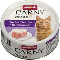 Produktbild von animonda Carny Nassfutter Katze Adult Weißer Thunfisch und Rotbarsch Filets 12x80 g