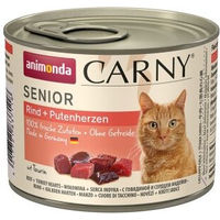 Produktbild von Animonda Carny Nassfutter Katze Senior Rind und Putenherzen 24x200 g - 24 x 200 g