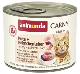Animonda Carny Nassfutter Pute und Hühnchenleber getreidefrei ohne Zucker 6x200g - 6 x 200 g – Bild 1 von 7