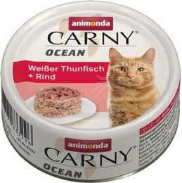 Animonda Carny Ocean Katzen Nassfutter Weißer Thunfisch und Rind Adult Getreidefrei 12 x 80 g - 12 x 80 g – Bild 1 von 6