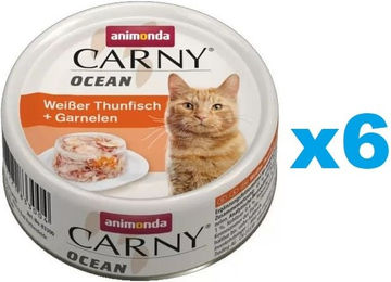 Animonda Carny Ocean Katzenfutter Thunfisch und Garnelen in Sauce 6 x 80g – Bild 1 von 1