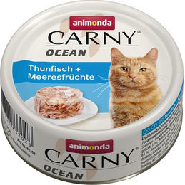 Produktbild von Animonda Carny Ocean Katzenfutter Thunfisch und Meeresfrüchte für Adult, getreidefrei, 12x80g