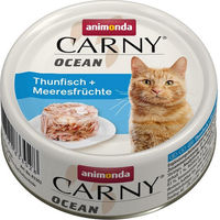 Produktbild von Animonda Carny Ocean Katzenfutter Thunfisch und Meeresfrüchte für Adult, getreidefrei, 12x80g