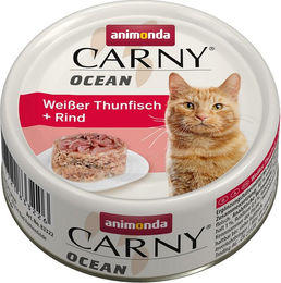 Produktbild von animonda Carny Ocean Katzenfutter Weißer Thunfisch und Rind Adult Getreidefrei 12x80g