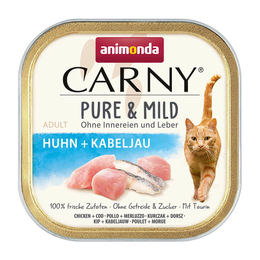 Animonda Carny Pure & Mild Katzen Nassfutter Adult Huhn und Kabeljau Getreidefrei 32 x 100 g - 32 x 100 g – Bild 1 von 3