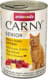 Produktbild von Animonda Carny Senior Hundefutter Rind Huhn mit Käse 6x400g