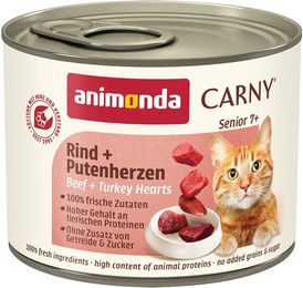 Produktbild von Animonda Carny Senior Hundefutter Rind und Putenherz getreidefrei 12x200g
