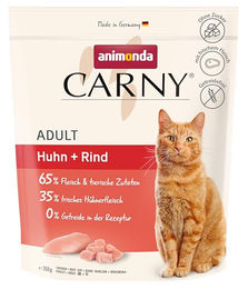 Animonda Carny Trockenfutter Katze Adult Huhn und Rind Getreidefrei 350 g - 350 g – Bild 1 von 10