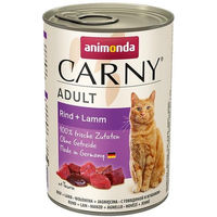 Produktbild von Animonda Cat Carny Adult Katzenfutter Rind und Lamm in Sauce 6 x 400 g getreidefrei - 6 x 400 g
