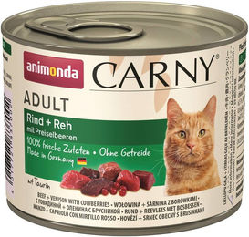 Animonda Cat Carny Katzen Nassfutter Adult Rind und Wild in Sauce 6 x 200 g - 6 x 200 g – Bild 1 von 5