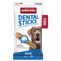 Produktbild von Animonda Dental Sticks Maxi Zahnpflege-Snack für Hunde Adult ohne Zucker 165 g - 16 x 165 g