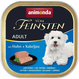 Produktbild von Animonda Dog Vom Feinsten Hundefutter Adult Huhn und Kabeljau 22x150g
