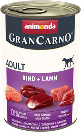 Animonda GranCarno Adult Hund Nassfutter Rind und Lamm 6 x 400 g getreidefrei - 6 x 400 g – Bild 1 von 10