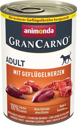 Produktbild von Animonda GranCarno Adult Hundefutter Geflügelherz getreidefrei 24x400g