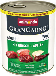 Produktbild von Animonda GranCarno Adult Hundefutter Hirsch mit Äpfeln 6x800g - 6 x 800 g