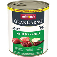 Produktbild von Animonda GranCarno Adult Hundefutter Hirsch mit Äpfeln 6x800g - 6 x 800 g