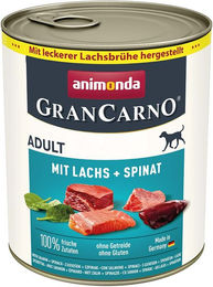 Produktbild von Animonda GranCarno Adult Hundefutter Lachs mit Spinat 6x800g - 6 x 800 g
