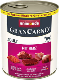 Produktbild von Animonda GranCarno Adult Hundefutter mit Herz 6x800g - 6 x 800 g