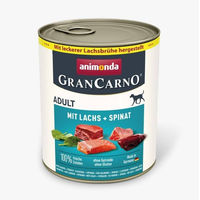 Produktbild von Animonda GranCarno Adult Hundefutter mit Lachs in Sauce, getreidefrei und glutenfrei, 800 g - 6 x 800 g