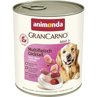 Produktbild von Animonda GranCarno Adult Hundefutter Multifleisch-Cocktail mit Rind, Huhn, Pute und Wild, getreidefrei, 6 x 800 g Dosen