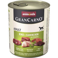 Produktbild von Animonda GranCarno Adult Hundefutter Nassfutter Rind und Kaninchen mit Kräutern getreidefrei 6 x 800 g - 6 x 800 g