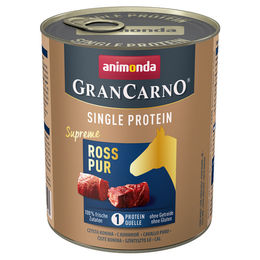 Animonda GranCarno Adult Hundefutter Pferd Monoprotein Stückchen in Sauce 6x 800 g - 6 x 800 g – Bild 1 von 2