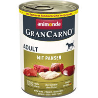 Produktbild von Animonda GranCarno Adult Hundefutter Rind mit Pansen getreidefrei 24x400g