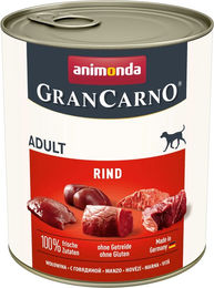 Animonda GranCarno Adult Hundefutter Rind mit Stückchen in Sauce getreidefrei 6 x 800 g - 6 x 800 g – Bild 1 von 6