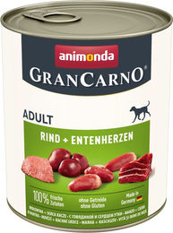 Animonda GranCarno Adult Hundefutter Rind und Ente Getreidefrei 6 x 800 g - 6 x 800 g – Bild 1 von 11