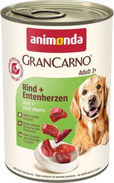 Produktbild von Animonda GranCarno Adult Hundefutter Rind und Entenherzen 6x400g