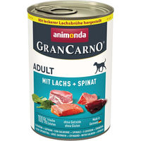Produktbild von Animonda GranCarno Adult Nassfutter für Hunde mit Lachs und Spinat 6x400g - 6 x 400 g