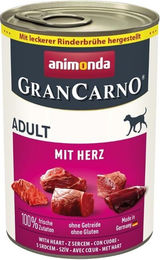 Animonda GranCarno Adult Nassfutter Hund Rind mit Herz getreidefrei glutenfrei 6 x 400 g - 6 x 400 g – Bild 1 von 6