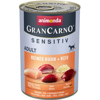 Produktbild von Animonda GranCarno Adult Sensitiv Hund Nassfutter Huhn und Reis 6 x 400 g - 6 x 400 g