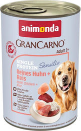 Produktbild von Animonda GranCarno Adult Sensitiv Hundefutter Huhn mit Reis Monoprotein 24x400g