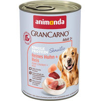 Produktbild von Animonda GranCarno Adult Sensitiv Hundefutter Huhn mit Reis Monoprotein 6x400g