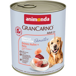 Produktbild von Animonda GranCarno Adult Sensitiv Hundefutter Huhn mit Reis Stückchen in Sauce 6x800g
