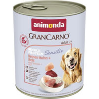Produktbild von Animonda GranCarno Adult Sensitive Hund Nassfutter Huhn und Reis glutenfrei 6 x 800g
