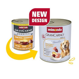 Animonda GranCarno Adult Sensitive Hund Nassfutter Pute mit Kartoffeln glutenfrei 6 x 800g - 6 x 800 g – Bild 1 von 10