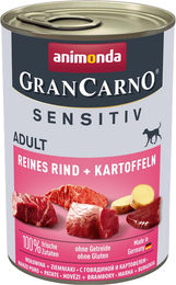 Animonda GranCarno Adult Sensitive Hund Nassfutter Rind und Kartoffel 6 x 400 g - 6 x 400 g – Bild 1 von 9