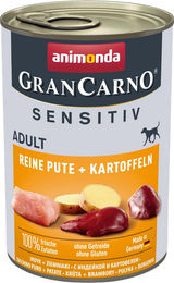 Animonda GranCarno Adult Sensitive Hundefutter Pute und Kartoffel Monoprotein 6 x 400g - 6 x 400 g – Bild 1 von 6