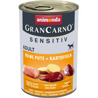 Produktbild von Animonda GranCarno Adult Sensitive Hundefutter Pute und Kartoffel Monoprotein 6 x 400g - 6 x 400 g