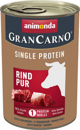 Animonda GranCarno Adult Single Protein Hund Nassfutter Rind pur 6 x 400 g - 6 x 400 g – Bild 1 von 9