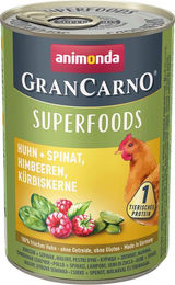 Animonda GranCarno Adult Superfood Hund Huhn mit Stückchen in Sauce 6 x 400 g - 6 x 400 g – Bild 1 von 4