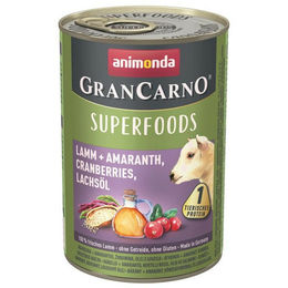 Produktbild von Animonda GranCarno Adult Superfood Hund Nassfutter Lamm 6x400g - 6 x 400 g